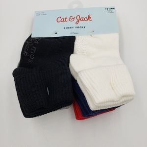 Cat and Jack Bobby Socks, 12-24M. 12 Pairs